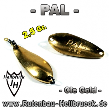 P.A.L. Spoon - 2,5 Gr. - Farbe: Old Gold / Altgold - incl. Haken - Nadelscharf !!!